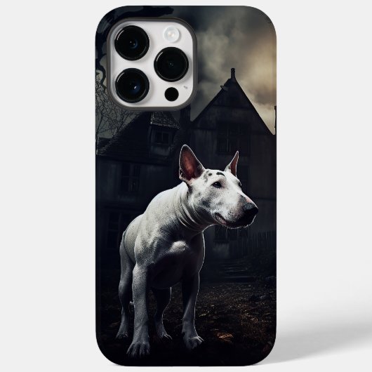 Coques Case-Mate iPhone Bull Terrier Halloween Épouvantable (Verso)