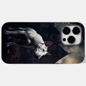 Coques Case-Mate iPhone Bull Terrier Halloween Épouvantable (Verso (horizontal))