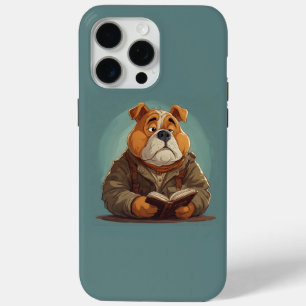 Coque iPhone 15 Pro Max "Bulldog des Affaires – Drôle de Chien en Costume"
