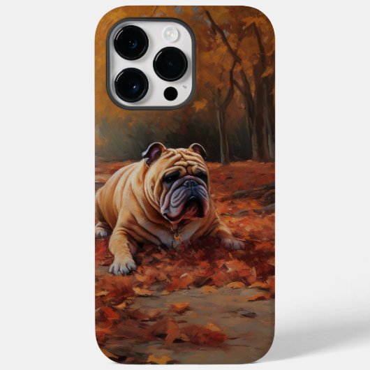 Coques Case-Mate iPhone Bulldog en automne Feuilles automne Inspire (Verso)
