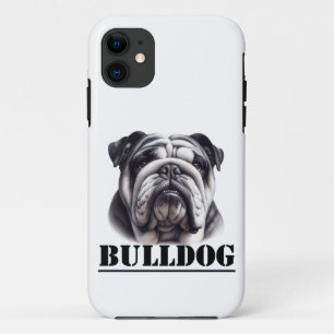 Case-Mate iPhone Case Bulldog en noir et blanc