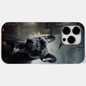 Coques Case-Mate iPhone Bulldog français Halloween Épouvantable (Verso (horizontal))