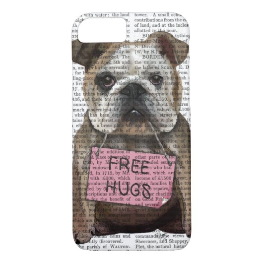 Coques Case-Mate iPhone Bulldog Free Hugs (Dos)