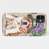 Coques Case-Mate iPhone Bulldog Pirate (Dos (Horizontal))