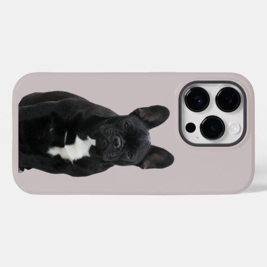 Coques Case-Mate iPhone Bulldogge français iPhone 14 Pro case Mate (Verso (horizontal))