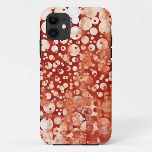 Coques Case-Mate iPhone Bulles Abstraites rouges blanches à motifs (Dos)