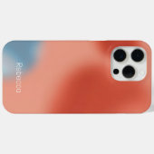 Coques Case-Mate iPhone Bulles de dégradé rose et bleu (Verso (horizontal))