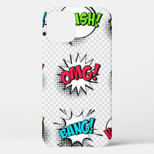 Case-Mate iPhone Case Bulles de discours comiques avec ombre et texte mi