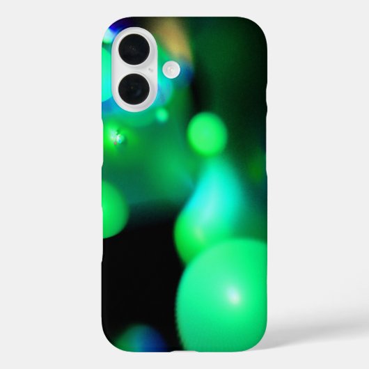 Coques Case-Mate iPhone BULLES DE FRACTAL VERT BLEU turquoise EN NOIR (Verso)
