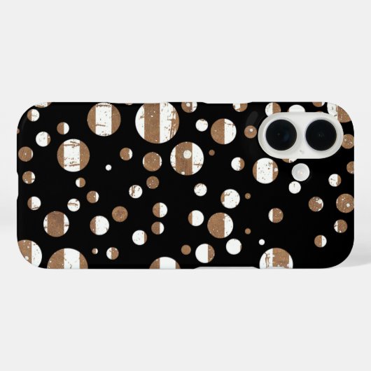 Coques Case-Mate iPhone Bulles en noir (Verso (horizontal))
