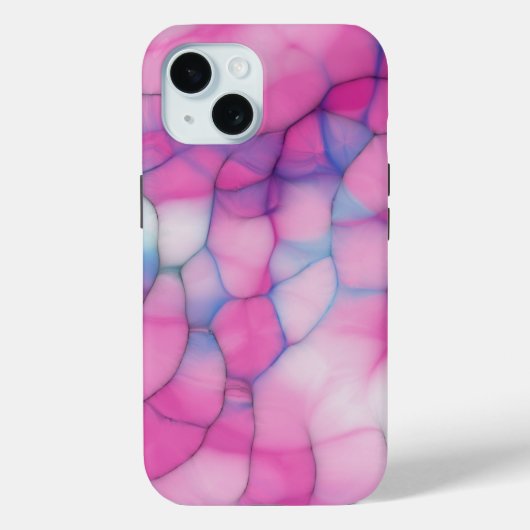 Coques Case-Mate iPhone bulles roses et bleues (Verso)