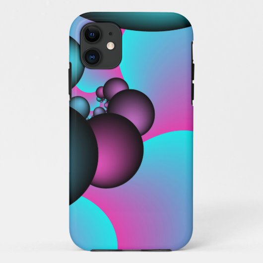 Coques Case-Mate iPhone bulles roses et sarcelles (Dos)