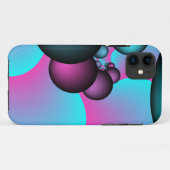 Coques Case-Mate iPhone bulles roses et sarcelles (Dos (Horizontal))