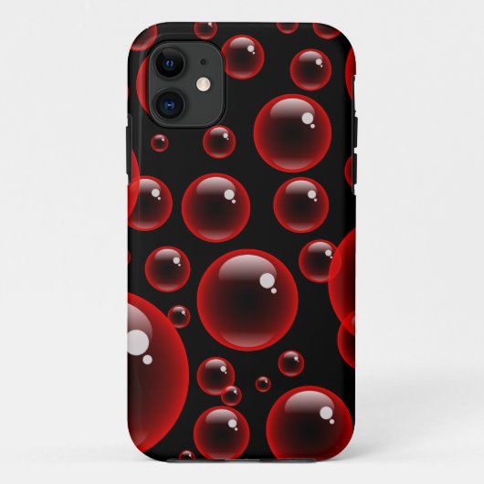 Coques Case-Mate iPhone Bulles rouges (Dos)