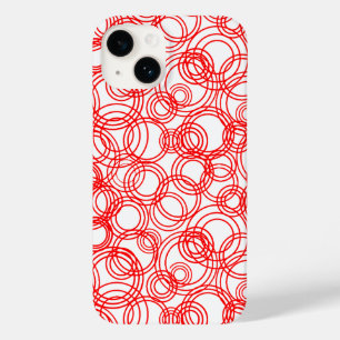 Coque Pour iPhone 14 Bulles rouges