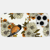 Coques Case-Mate iPhone Bullfinch on autumn floral 2 (Verso (horizontal))