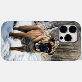 Coques Case-Mate iPhone Bullmastiff Qu'il neige Noël (Verso (horizontal))