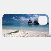 Coques Case-Mate iPhone Bungalows sur la plage Motu Toopua (Verso (horizontal))
