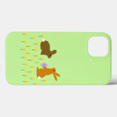Coques Case-Mate iPhone Bunnies de Pâques et jonquilles Coque-Mate iPhone (Verso (horizontal))