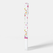 Coques Case-Mate iPhone Bunnies de Pâques Motif Floral Monogramme Nom (Verso / Droite)