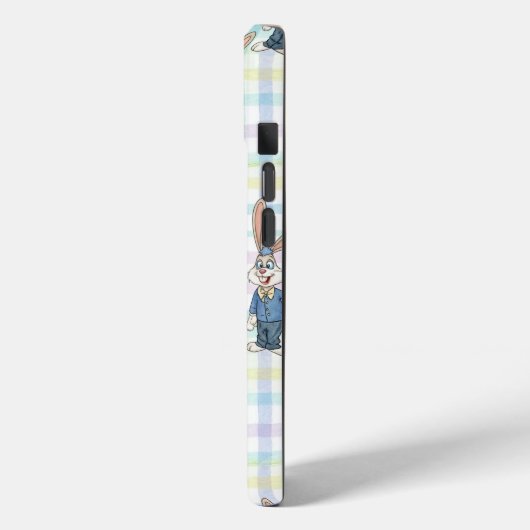 Coques Case-Mate iPhone Bunnies on Checkered Background, by Natasha Us (Verso / Gauche)