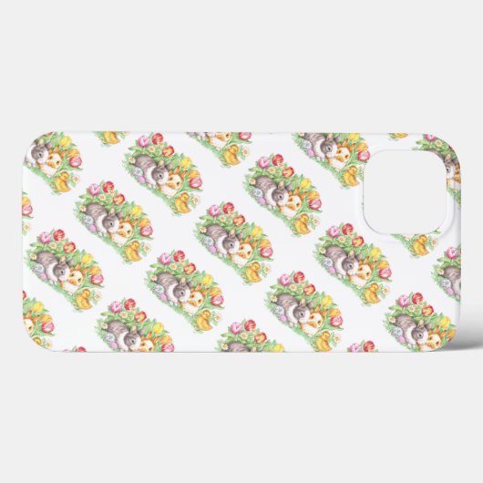 Coques Case-Mate iPhone Bunny de Pâques (Verso (horizontal))