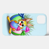 Coques Case-Mate iPhone Bunny de Pâques drôle et caractère mignon Biting u (Verso (horizontal))