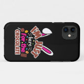 Coques Case-Mate iPhone Bunny de Pâques Je suis juste ici pour le chocolat (Dos (Horizontal))