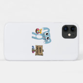 Coques Case-Mate iPhone Bunny de Pâques souhaite Joyeux Pâques (Dos (Horizontal))