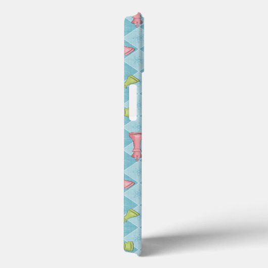 Coques Case-Mate iPhone Bureau d'échecs Pastel Retro (Verso / Droite)