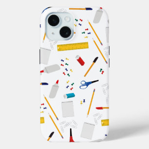 Coque Pour iPhone 15 Bureau scolaire et artisanat Fournitures Motif
