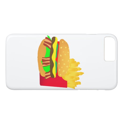 Coques Case-Mate iPhone Burger et frites (Dos (Horizontal))