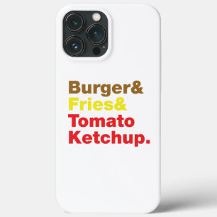 iPhone 13 Pro Max Case Burger & Fries & Tomato Ketchup.