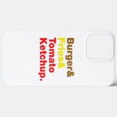 Coques Case-Mate iPhone Burger & Fries & Tomato Ketchup. (Verso (horizontal))
