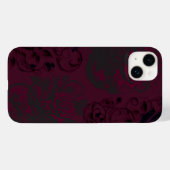 Coques Case-Mate iPhone Burgundy & Black Dark Garden Gothique Glam (Verso (horizontal))