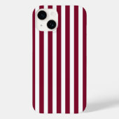 Coques Case-Mate iPhone Burgundy et blanc rayures de bonbons (Verso)