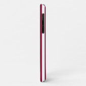 Coques Case-Mate iPhone Burgundy et blanc rayures de bonbons (Dos/Gauche)