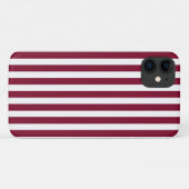 Coques Case-Mate iPhone Burgundy et blanc rayures de bonbons (Dos (Horizontal))