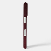 Coques Case-Mate iPhone Burgundy Faux Leather and Gold Monogram Initials (Verso / Droite)