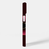 Coques Case-Mate iPhone Burgundy noir or agate marbre nom script (Verso / Droite)