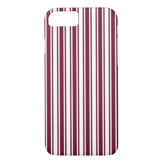 Coques Case-Mate iPhone Burgundy rouge et blanc bonbons rayures (Dos)