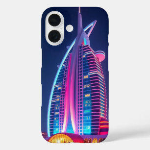 Coques iPhone 16 Burj Al Arab Night View Icone Dubaï Skyline Mobi