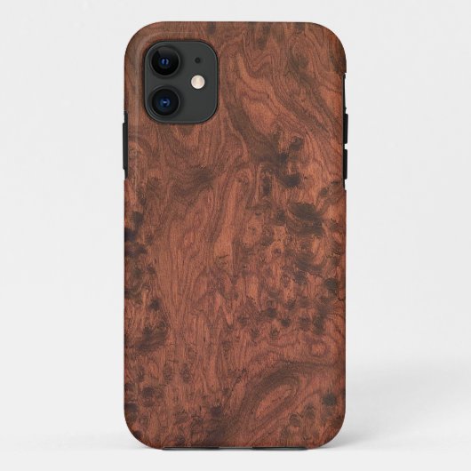 Coques Case-Mate iPhone Burl Mahogany Wood Texture (Dos)