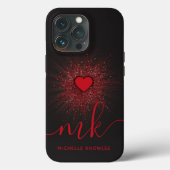 Coques Case-Mate iPhone Burt Heart Custom Monogramme et nom (Verso)