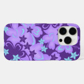 Coques Case-Mate iPhone Butterflibiscus Hibiscus hawaïen Papillon pourpre (Verso (horizontal))