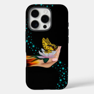 Coques iPhone 16 Pro Butterfly on Lotus Bloom