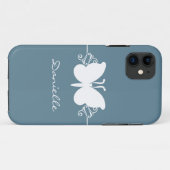 Coques Case-Mate iPhone Butterfly Swirl BT iPhone 5 Coque, bleu (Dos (Horizontal))
