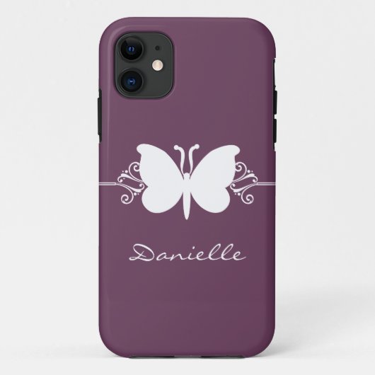 Coques Case-Mate iPhone Butterfly Swirl BT iPhone 5 Coque, violet (Dos)