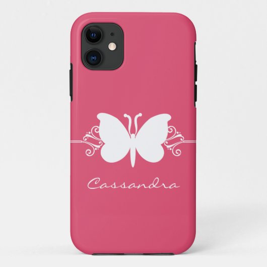 Coques Case-Mate iPhone Butterfly Swirl CM ID iPhone 5 Coque, rose (Dos)
