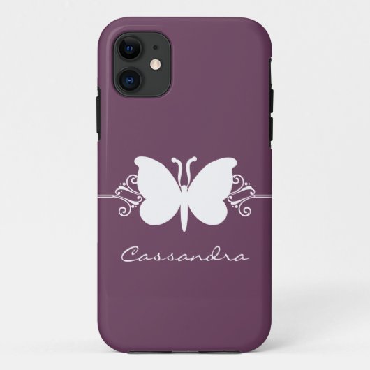 Coques Case-Mate iPhone Butterfly Swirl CM ID iPhone 5 Coque, violet (Dos)